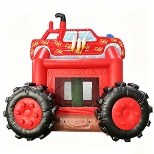 Casa Inflable Gigante de PVC Resistente con Forma de Camión con Neumáticos Extra Grandes para Niños, <span class=keywords><strong>Alquiler</strong></span> para Fiestas Temáticas de Autos - Product Image 3