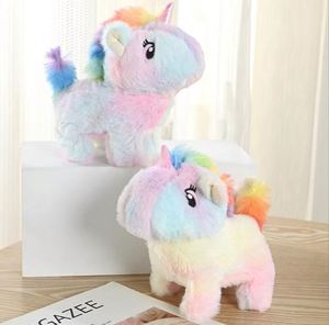 Jouet en peluche licorne électrique très populaire qui chante et marche avec des lumières, jouet électronique - Product Image 4