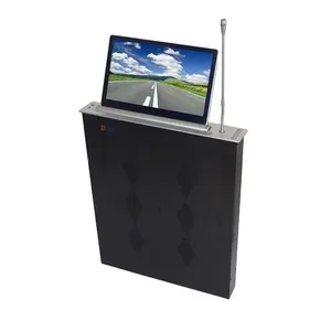 Conference System With Microphone Desk Pop Up Lcd Motorized Monitor Lift