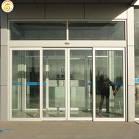 Portes de magasin en verre à détection intelligente pour les halls d'entreprises modernes et les entrées de banques