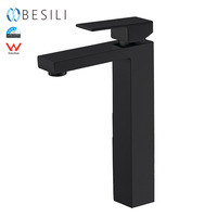 Robinet de salle de bain moderne Australie Watermark, mitigeur de lavabo à poignée unique noir mat