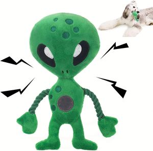 Jouet en peluche couineur pour chien, jouets interactifs pour mâcheurs, jouet en peluche Alien pour chien avec corde, nouveaux jouets durables à mâcher pour animaux de compagnie, fournisseur OEM ODM - Product Image 1