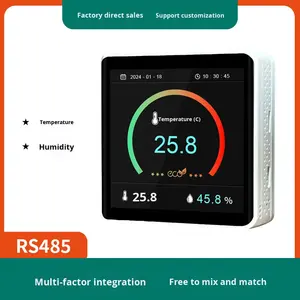 टैफ्ट डिस्प्ले Rs485 वायु गुणवत्ता डिटेक्टर तापमान आर्द्रता tsmatoraldehyde pm2.5 सेंसर पर्यावरण निगरानी - Product Image 5