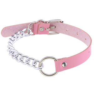 טרנדי קסם עגול גותי צווארון עצם הבריח שרשראות תכשיטי גותי סגסוגת שרשרות עור Harajuku נשים פאנק קולר <span class=keywords><strong>Emo</strong></span> שרשרת - Product Image 5