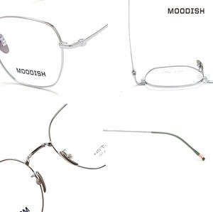 Danyang Custom Titanium Opvouwbare Brillen Modieuze Vierkante Optische Bril Licht Filteren Transparante Lenzen Goud Zilver - Product Image 3