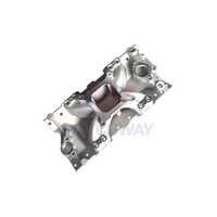 Collecteur d'admission à plan unique surélevé en aluminium satiné argenté usiné CNC MATCHWAY pour moteur Chevy SBC Vortec 350 V400