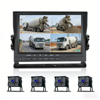Caméra de recul panoramique 360° pour véhicule, 8 pouces IPS 1280*800, 4 canaux, vision nocturne infrarouge, 9-36V, pour camion, poids lourd, surveillance de flotte
