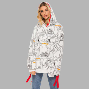 Sudaderas con capucha de manga larga para mujer, Top personalizado con letras estampadas de retales, jersey para mujer - Product Image 5