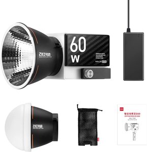 ZHIYUN-luz de vídeo bicolor Molus G60, 300g, portátil, 60W, COB, LED de salida continua - Product Image 6