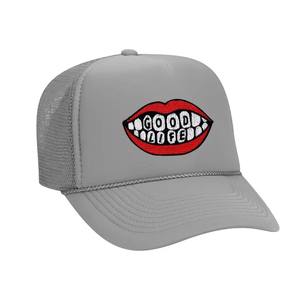 Gorra de béisbol de malla de 5 paneles gris nueva moda personalizada, gorra de camionero con logotipo bordado para verano - Product Image 6