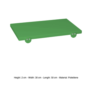 Planche à découper en polyéthylène vert 50 × 30 × 2 h cm, avec butée de maintien - Product Image 3