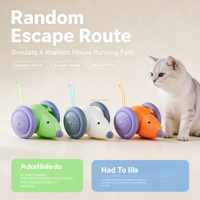 Accessoires pour animaux de compagnie, jouet interactif automatique rechargeable pour chat, souris pour chat d'intérieur et chaton