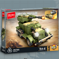 Juegos de bloques de construcción de plástico personalizables, gránulos pequeños/grandes, juguetes de construcción a escala 1:72 para niños, supervivencia, temática de guerra