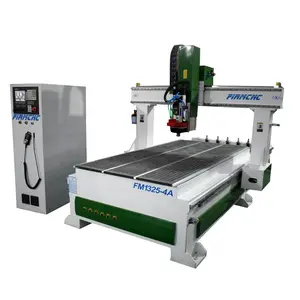 Novo 1325 4 Eixo ATC madeira cnc router móveis automático cnc máquina de escultura em madeira para Curvo para trás da cadeira