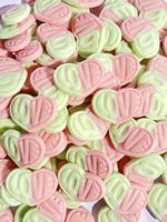 Bonbons suédois personnalisés en gros, saveurs melon, fraise, chewing-gum, sans gélatine, certifiés Halal, directement de l'usine