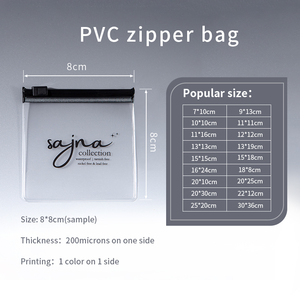 Hot bán Chất lượng cao dây kéo nhỏ túi tùy chỉnh kích thước đồ trang sức bao bì PVC rõ ràng túi với logo. - Product Image 5