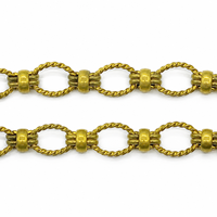 Chaîne torsadée en laiton faite à la main, maillons ovales torsadés, apprêts de bijoux, collier, chaîne brute massive, accessoires, électroplaqué sur mesure