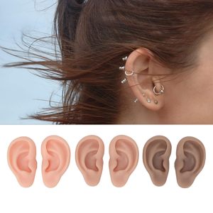 Oreilles d'entraînement <span class=keywords><strong>en</strong></span> silicone réalistes <span class=keywords><strong>3D</strong></span>, souples et réutilisables, 3 couleurs, pour la pratique du perçage et l'enseignement, conformes CE/ISO - Product Image 5