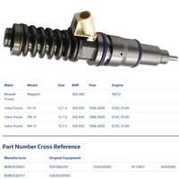 Inyector de Combustible Remanufacturado 20430583 BEBE4C00001 BEBE4C00101 8113941 para Camiones Volvo FH12 FM12 NH12 12.1d D12C D12D Renault DXI12