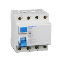 Disjoncteur différentiel ANDELI 4P 100mA AC DZL4 50/60Hz RCCB RCD ELCB électromagnétique de sécurité industrielle en plastique