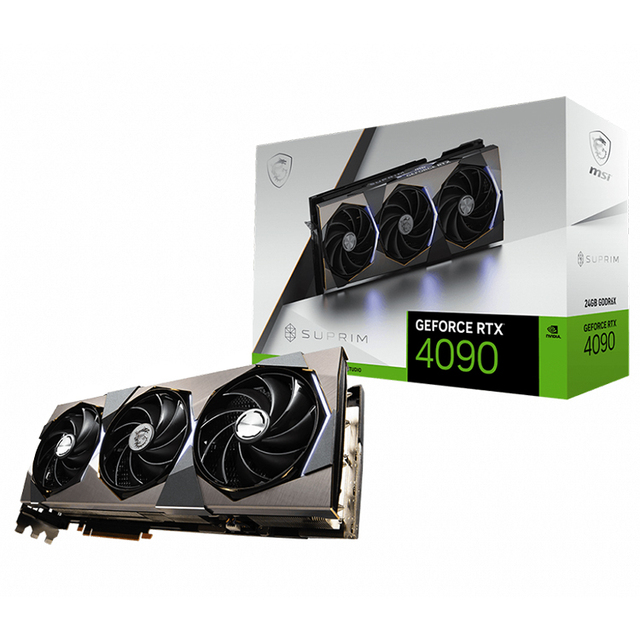Used MS'I GeForce RTX 4090 SUPRIM 24G Graphics Card With 24GB GDDR6X 384-bit Memory Support OverClock for GAMING