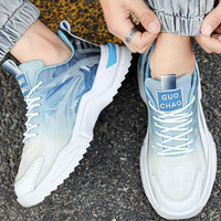 Chaussures de course pour hommes de style coréen, respirantes, avec doublure en mesh, semelle épaisse et souple, directement de l'usine, chaussures décontractées pour étudiants