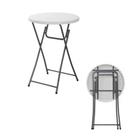 Table de repas d'extérieur pliable en plastique léger de haute qualité au design minimaliste pour les fêtes, les hôtels et le camping