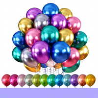 Ballons métalliques transfrontaliers de 12 pouces, 2,8 g, parfaits pour les célébrations d'anniversaire des centres commerciaux et la décoration de salles de mariage