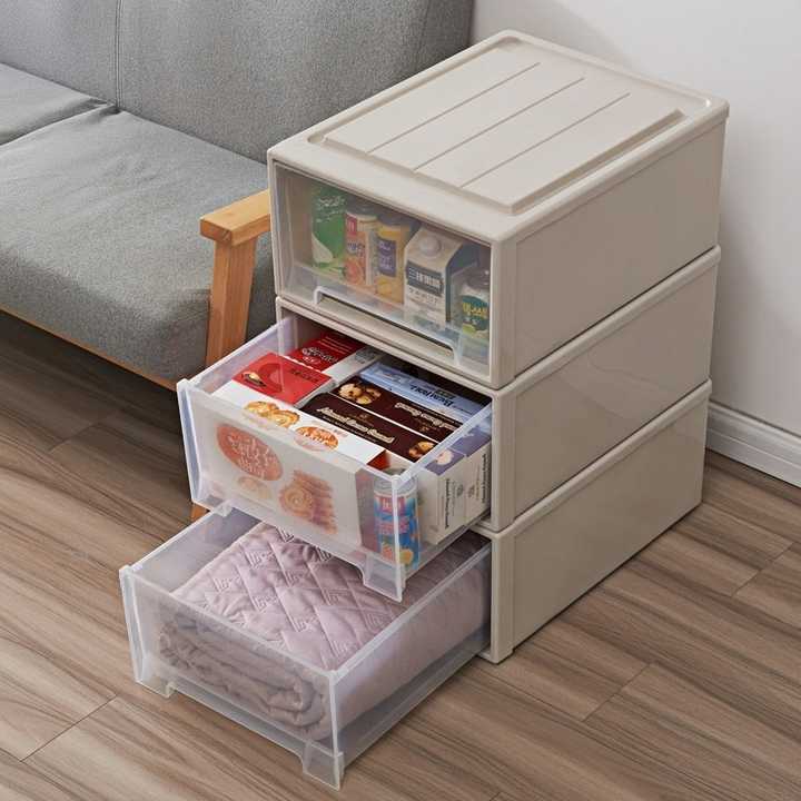 Stackable Storage Drawers Plastic Desktop Box Cabinet Closet Organizer ...