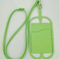 Lanière en silicone porte-cartes protecteur de téléphone portable étui en silicone paresseux élastique extérieur lanière badge corde de téléphone portable
