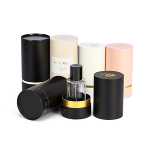 Envase de Tubo de Papel Dorado Negro para Botella de Perfume de 30 ml con Logotipo Estampado en Caliente - Product Image 4