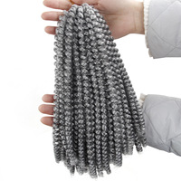 Tresses au Crochet Kinky Twist Printemps Colorées 10-22 pouces, Ombrées Kinky Nubian Twist, Douces et Soyeuses Darling Afro Kinky Twist