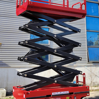 Plataforma Elevadora de Tijera Hidráulica KUUGAO, Plataforma de Acero al Manganeso, Plataforma de Trabajo de 12 m, Capacidad de 100 kg, Batería de Plomo Ácido TGZ-08
