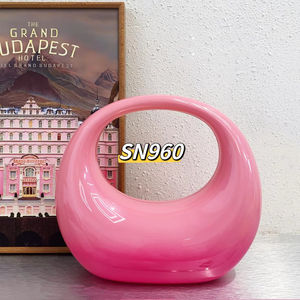 Oeuf d'oie acrylique transparent doré demi-lune nuage sac Banquet croissant pince boîte sac pochette haute qualité porté à la main bandoulière - Product Image 6