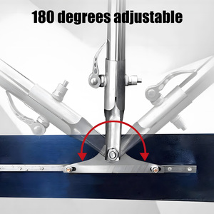 Râteau à dents larges pour sols en époxy, avec manche extensible en acier inoxydable, épandeur de résine pour garages, ateliers et grands espaces. - Product Image 3