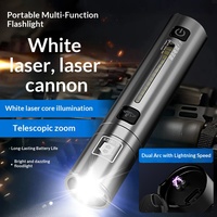 Lampe torche en alliage d'aluminium haute luminosité, indice de protection IP44, double arc, 1000+ lumens, port USB-C, zoom télescopique, portable, pour le camping