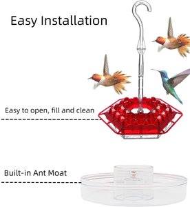 Comedero Colgante para Colibríes con Puertos y Foso Antimosquitos, Resistente a Insectos, Precio de Fábrica - Product Image 2