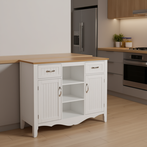 Aparador de Cocina, Mueble de Almacenamiento de Madera Estilo Rústico, Contenedor Rectangular para Alimentos, Organizador D0100HPFWQA - Product Image 2