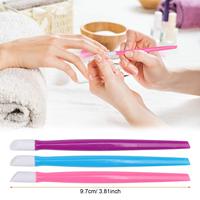En gros Coloré En Caoutchouc Dur À Pointe En Plastique Poignée Manucure Professionnel Nail Art Outil Cuticule Poussoir Nettoyant
