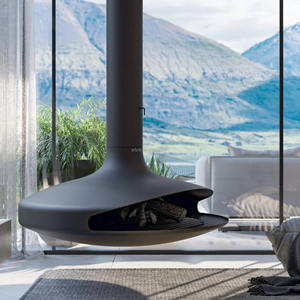 PANSEE Caminetto Moderno in Metallo a Legna con Funzione di Riscaldamento, Autoportante, Garanzia di 5 Anni, Dimensioni 600-1200MM per Uso Interno - Product Image 5