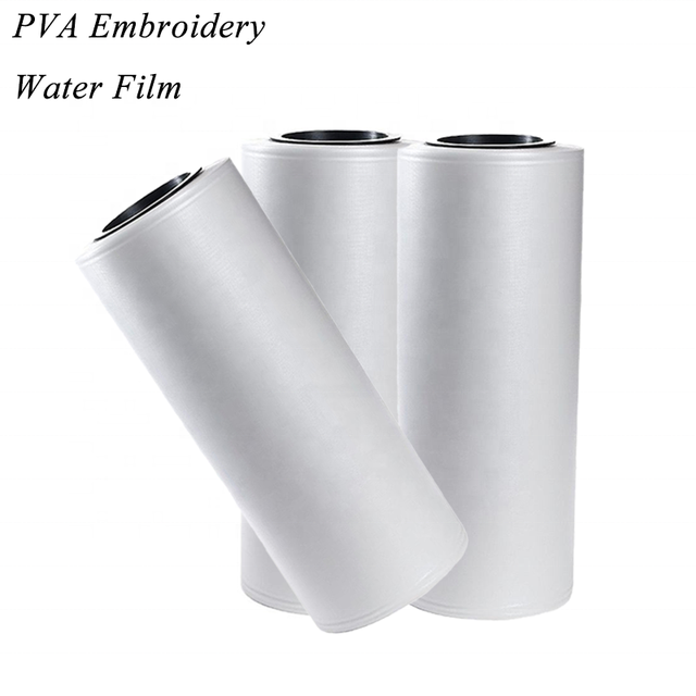 100% PVA Material Home Textile HydrophobicFilm 25-80 MicronTransparent Cold Water Soluble Film Stabilizer Packing for Embroidery