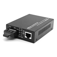 Gigabit Optique Double Fibre 1 Port RJ45 SC Optique 1000Mbps Monomode 1310nm 40KM Convertisseur de Média Commutateur de Réseau Fibre