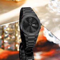 POEDAGAR 798 Montre à quartz simple pour femme, étanche, affichage de la date, chiffres arabes, montre classique pour femme, cadeau