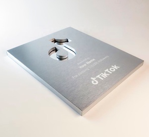Placa Creativa de Metal con Certificado Personalizado para TikTok, Identificación para YouTube, <span class=keywords><strong>Shopee</strong></span>, Placa de Premio, Trofeo de Negocios, Regalos de Recuerdo - Product Image 4