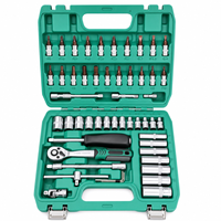 Kit de clés à douille multifonctionnel 53 pièces, en acier CRV durable, pour la réparation automobile et domestique