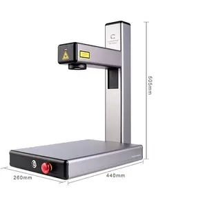 Em-smart Portable Fiber Laser Marking Machine Desktop Logo Print Laser Engraver Small Air Cooling Laser Engraving For Metal