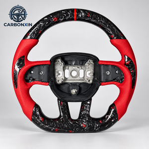 Volant sport en cuir et fibre de carbone véritable, prix de gros usine, pour Dodge Charger 2011-2016 - Product Image 1