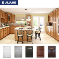 Îlot de cuisine américain, design de table en bois massif, panneau de particules mélaminé, armoire de cuisine modulaire, design de petite cuisine