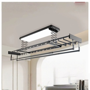 Séchoir électrique élévateur robuste pour balcon, à double rangée de ciseaux, intelligent à commande vocale, avec éclairage LED - Product Image 2