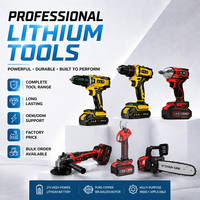 Ensemble de perceuse sans fil GuangChen 21V, perceuse électrique sans balais avec accessoires complets pour le bricolage à domicile et la construction